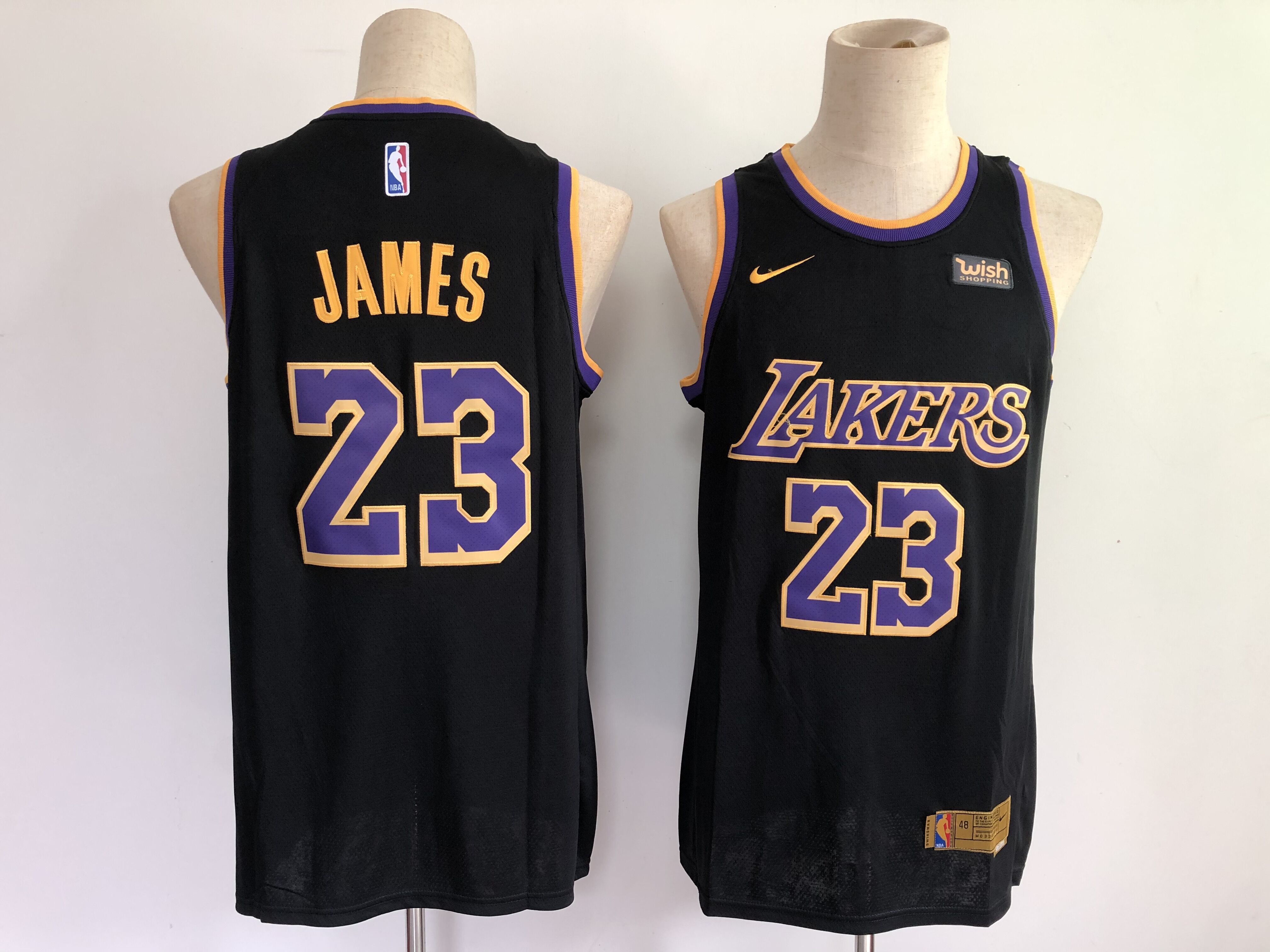 Men Los Angeles Lakers #23 James Black Award Edition 2021 Nike NBA Jersey